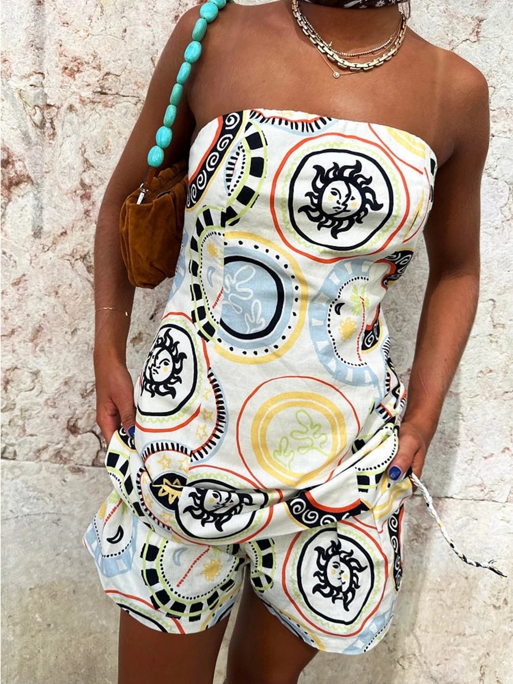 Never Fully Dressed Strapless Medallion Sun Tunic Top - Picture 11 of 11